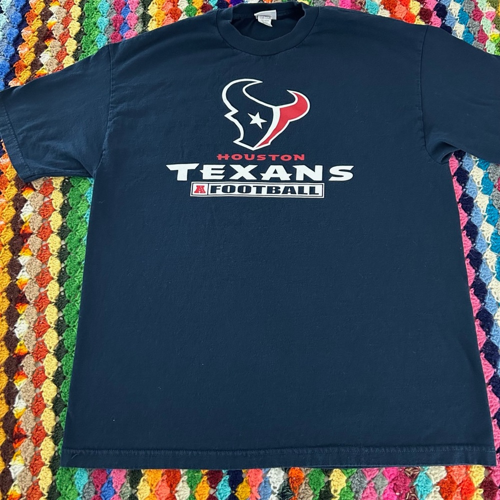 Y2K 2010s Houston Texans Football NFL Team Apparel Oversized Navy Graphi… - Picture 5 of 10